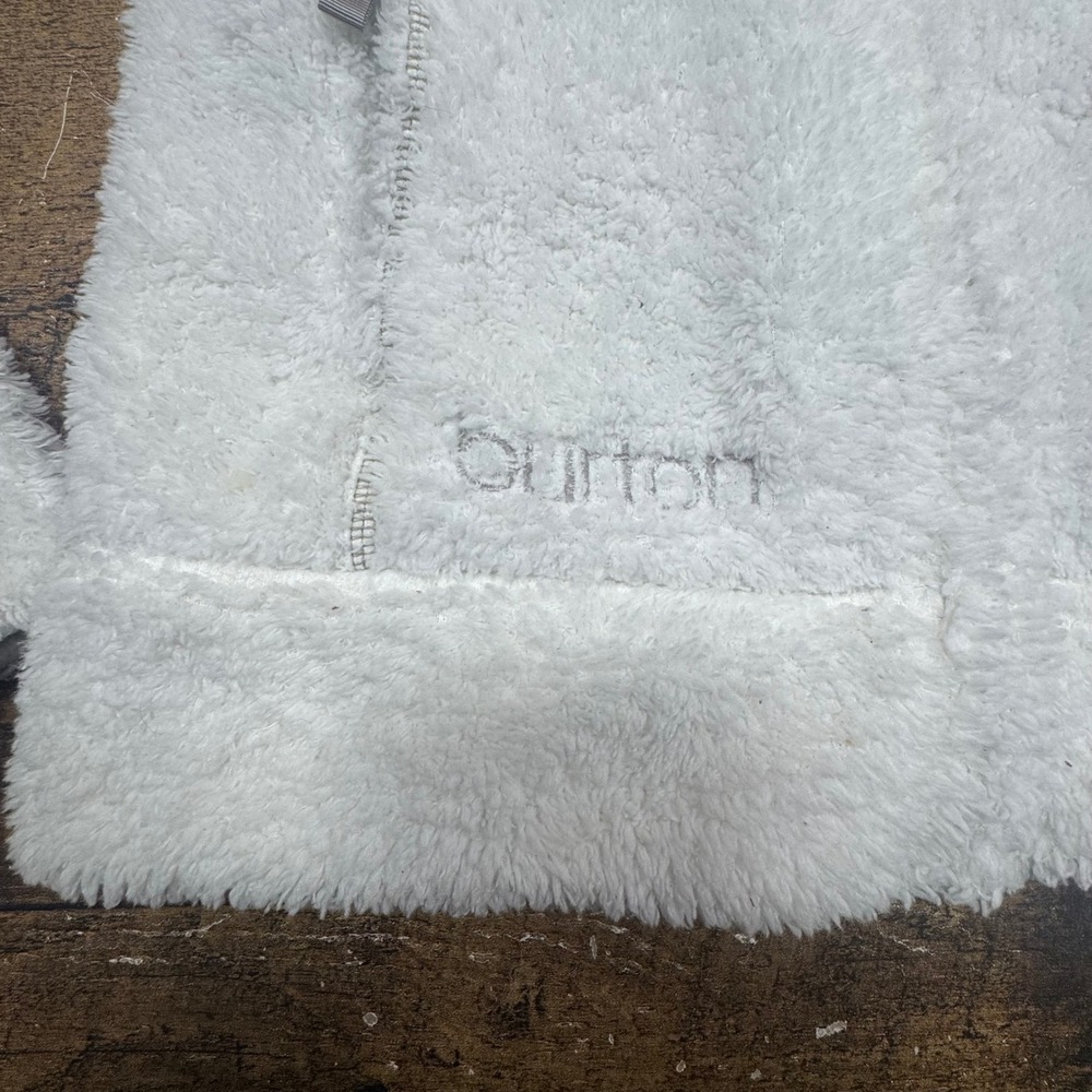 Burton DryRide‎ Womens White Teddy Sherpa Fleece Zip Up Jacket Medium - Picture 2 of 8